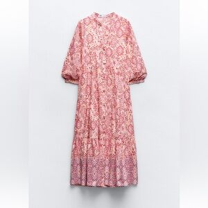 Zara Ikat print day dress Size L